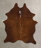 Solid Brown Medium Brazilian Cowhide Rug 5'10