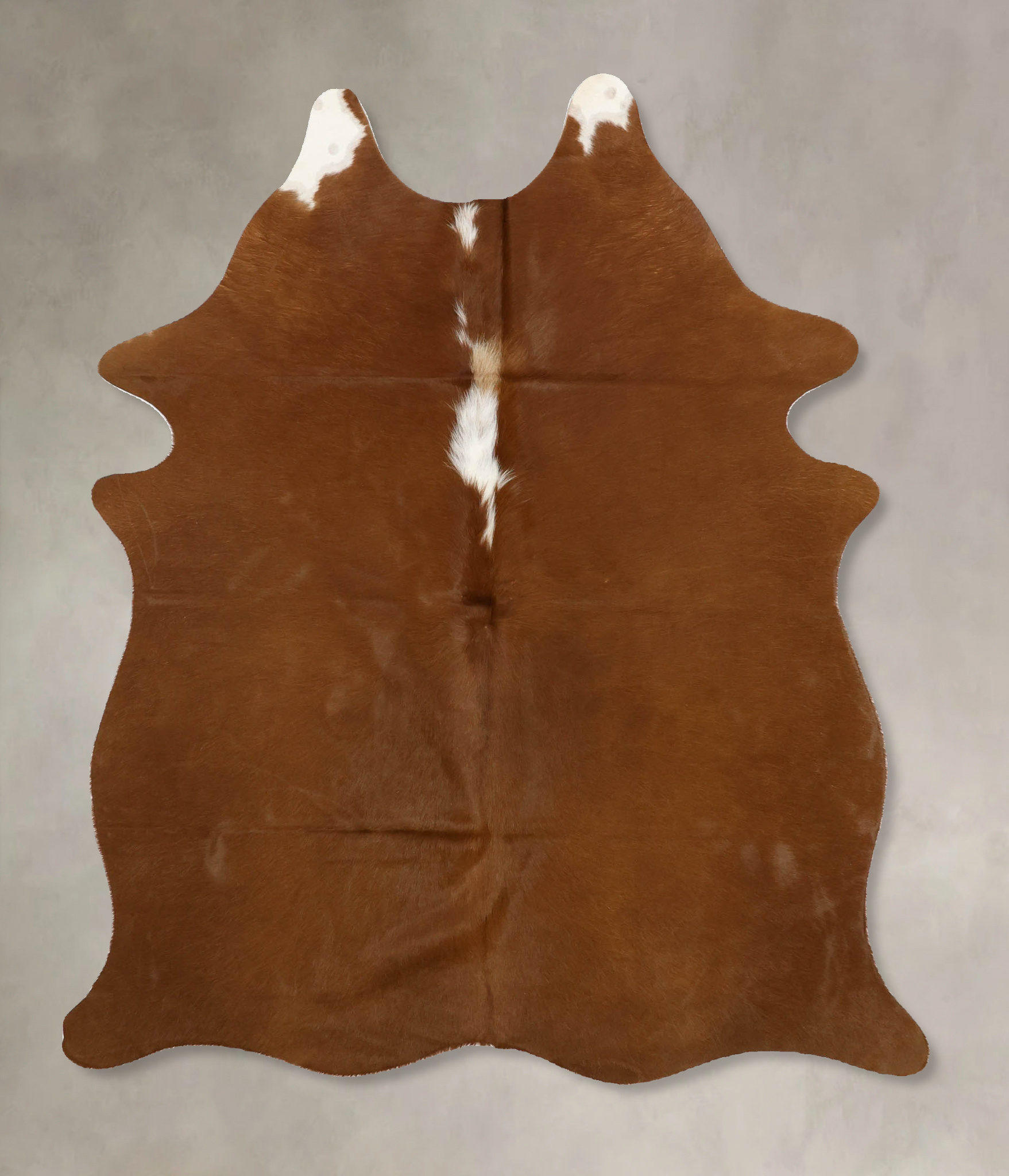 Brown and White Regular Cowhide Rug #B11410