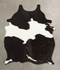 Black and White Medium Brazilian Cowhide Rug 5'11