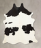 Black and White Medium Brazilian Cowhide Rug 5'7