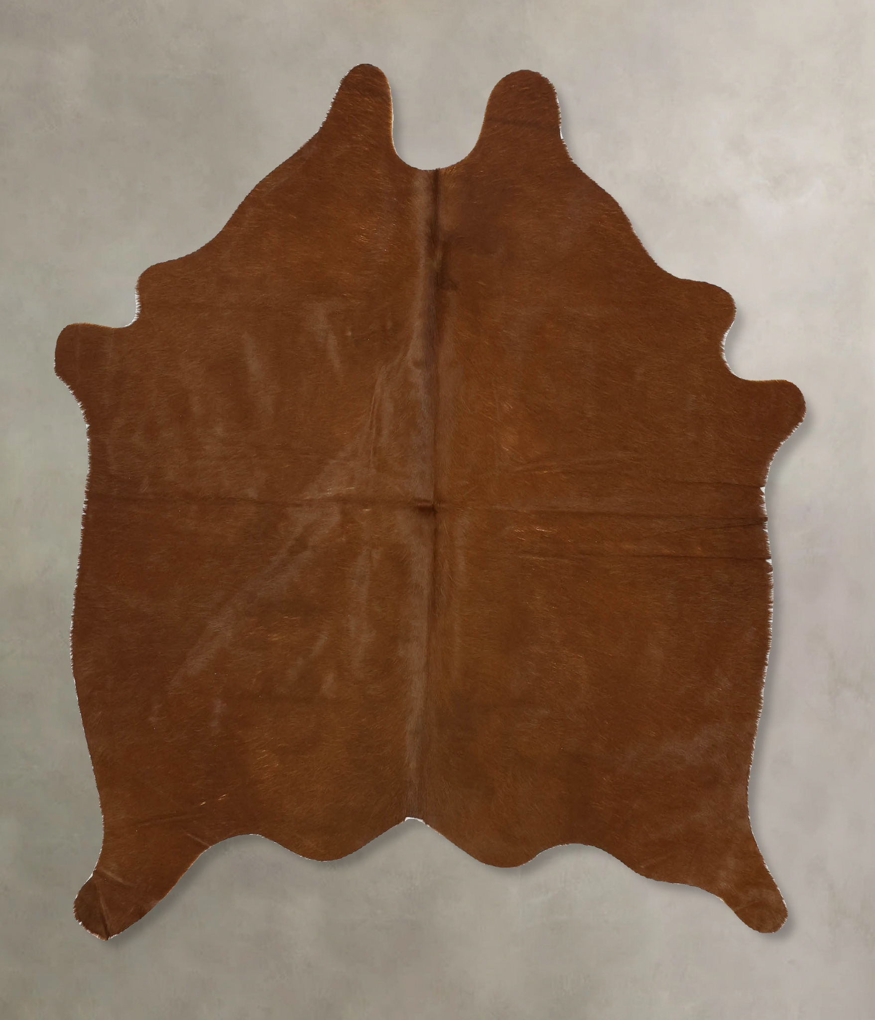 Solid Brown Cowhide Rug #B11418