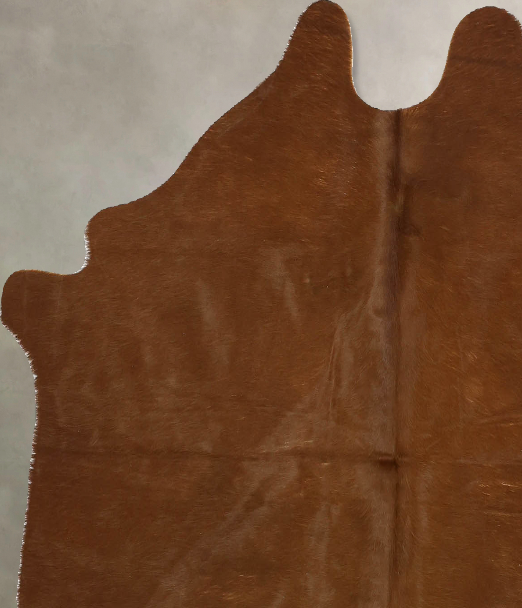 Solid Brown Cowhide Rug #B11418