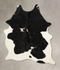 Black and White Medium Brazilian Cowhide Rug 5'8