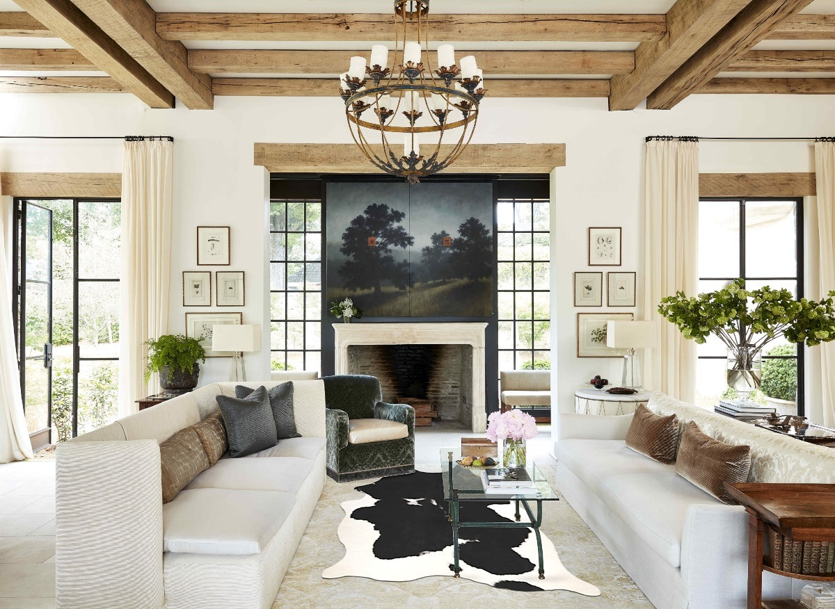 Black and White Cowhide Rug #B11420