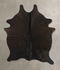 Solid Black Medium Brazilian Cowhide Rug 6'2