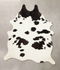 Black and White Large Brazilian Cowhide Rug 6'2