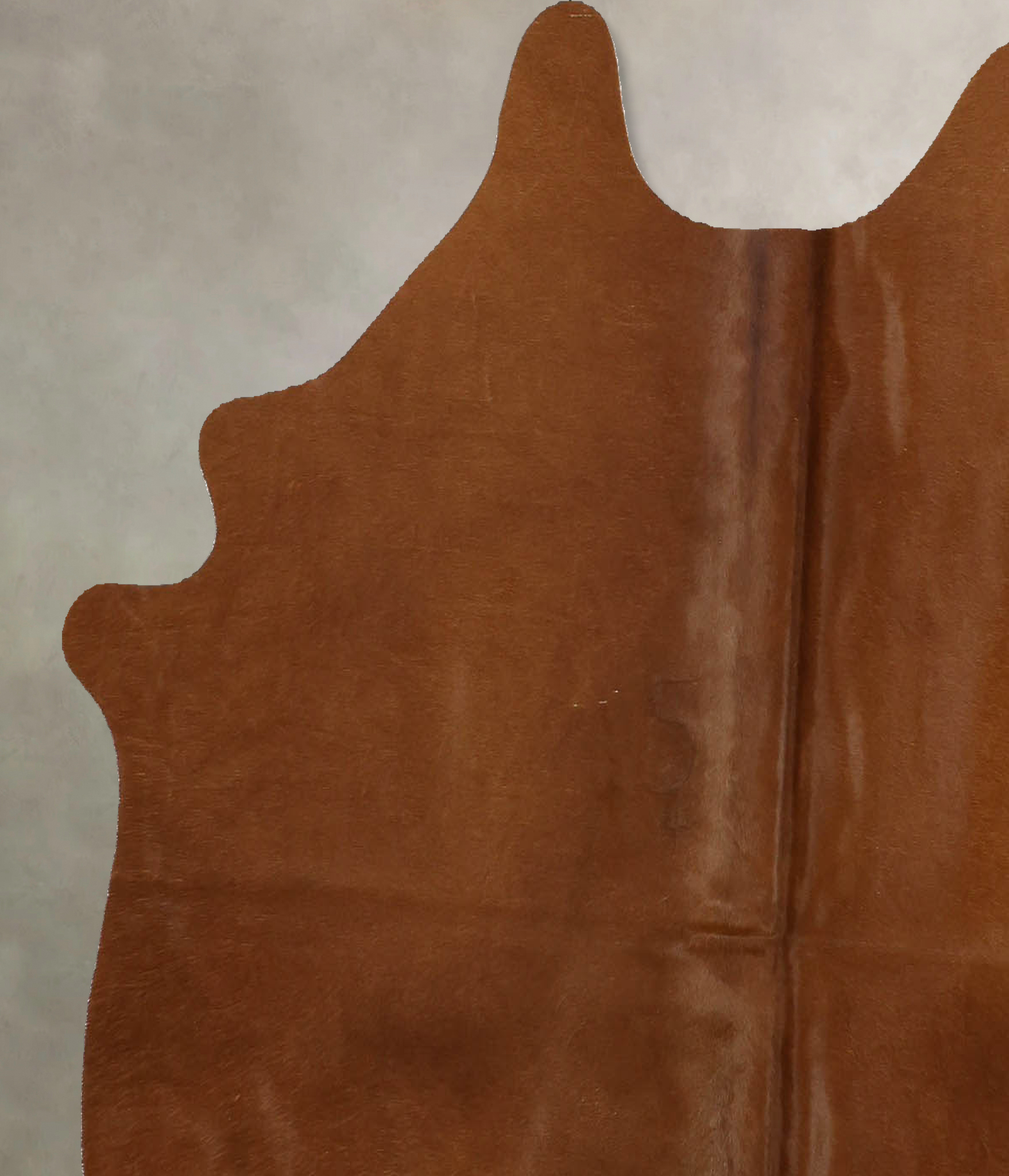 Solid Brown Cowhide Rug #B11425