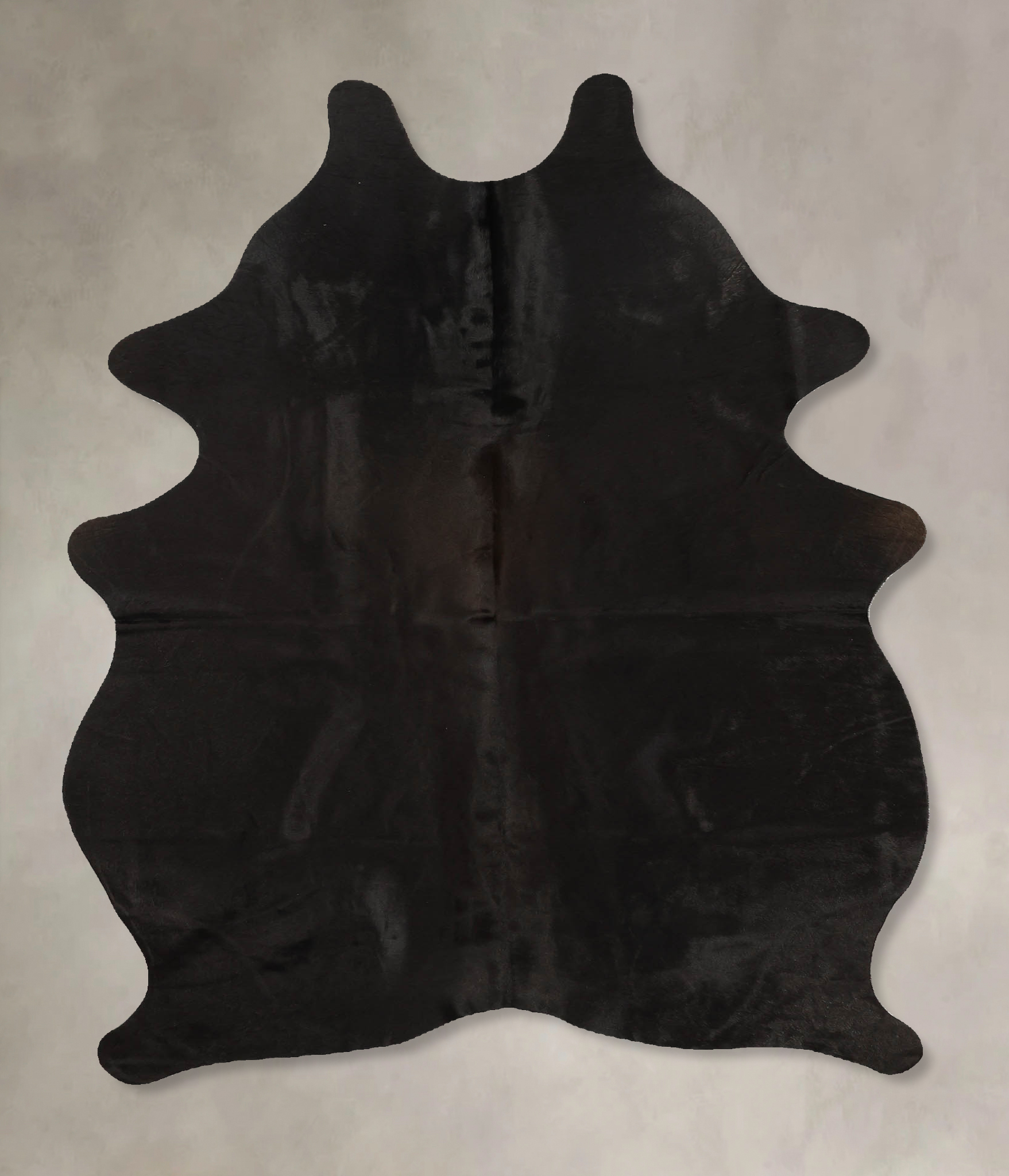 Solid Black Cowhide Rug #B11426