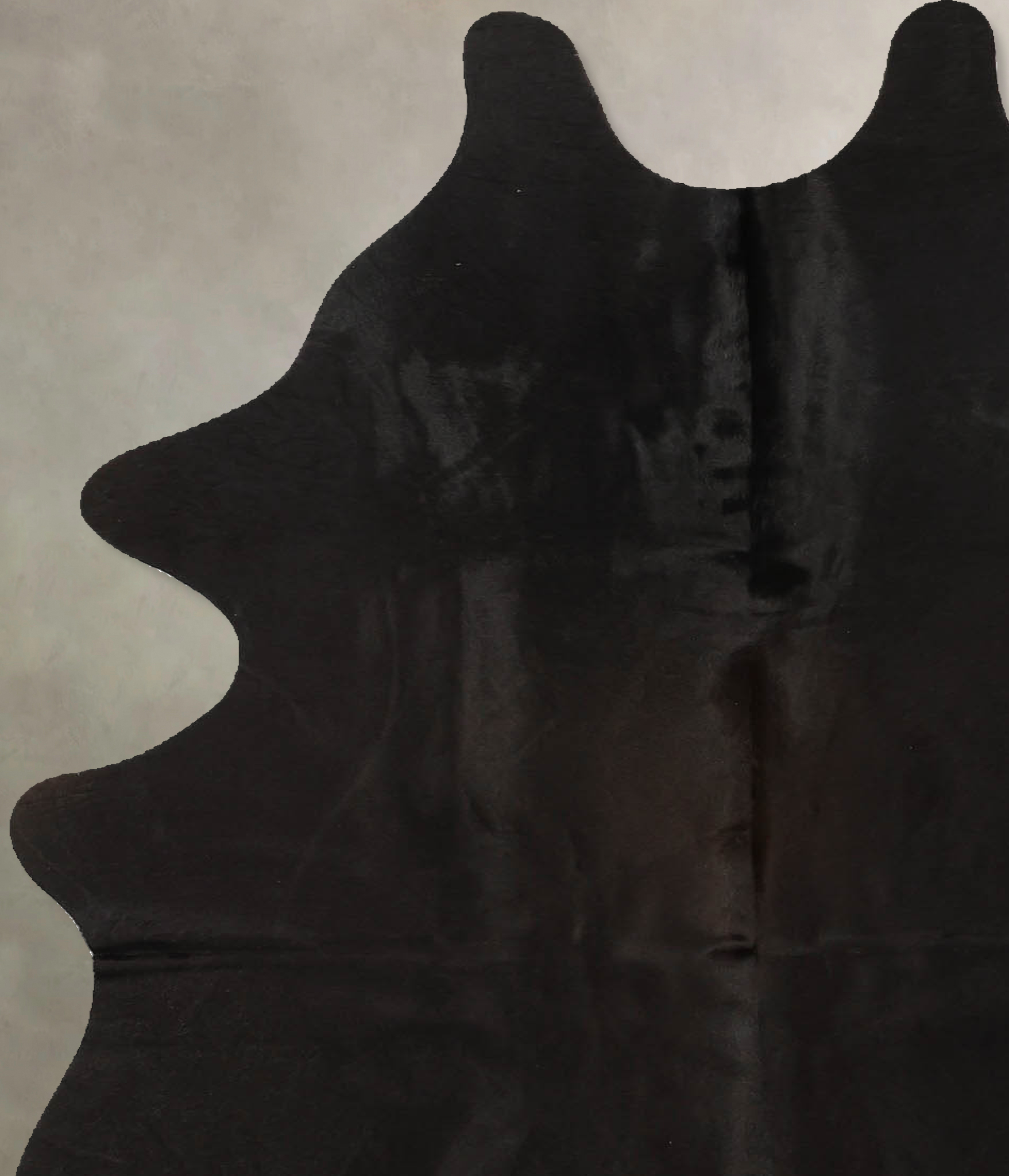 Solid Black Cowhide Rug #B11426