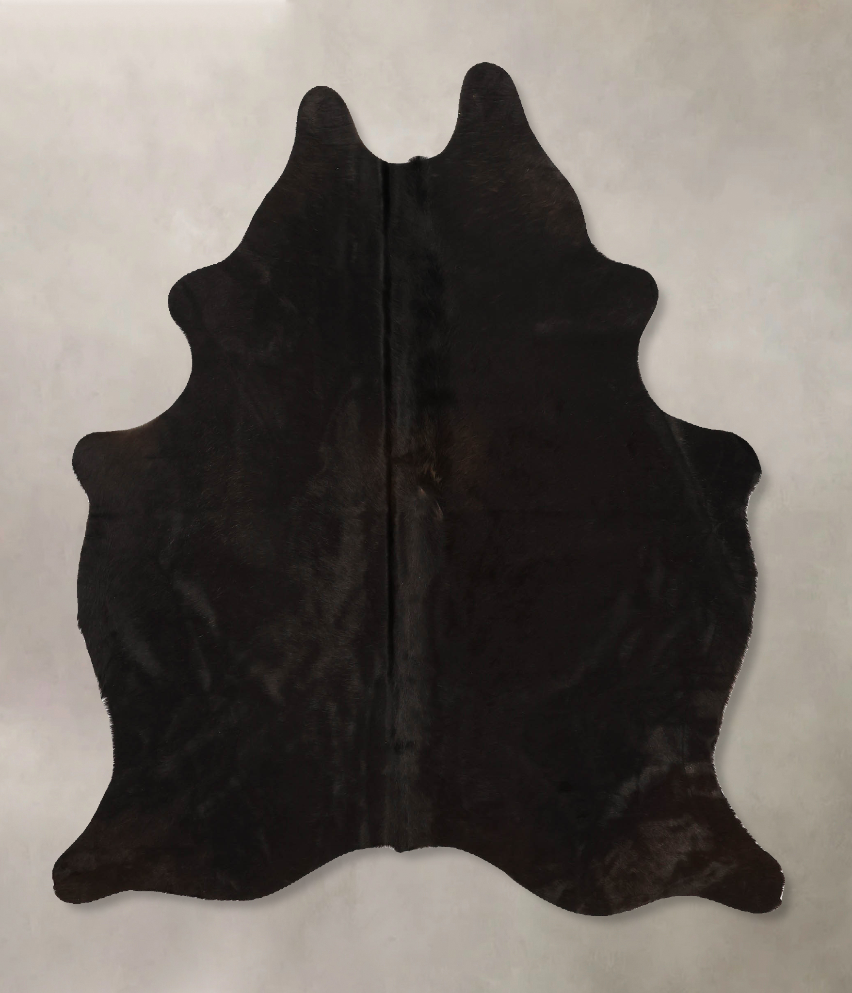 Solid Black Cowhide Rug #B11430