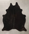 Solid Black Medium Brazilian Cowhide Rug 6'0