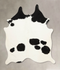 Black and White Large Brazilian Cowhide Rug 5'11