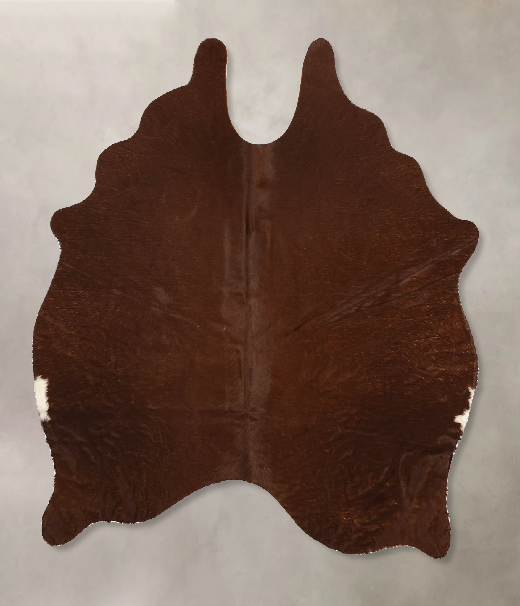 Solid Brown Cowhide Rug #B11434