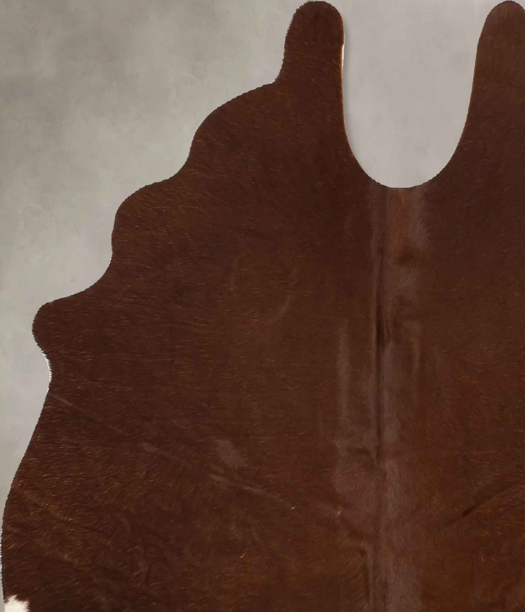 Solid Brown Cowhide Rug #B11434