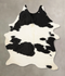 Black and White Medium Brazilian Cowhide Rug 6'9