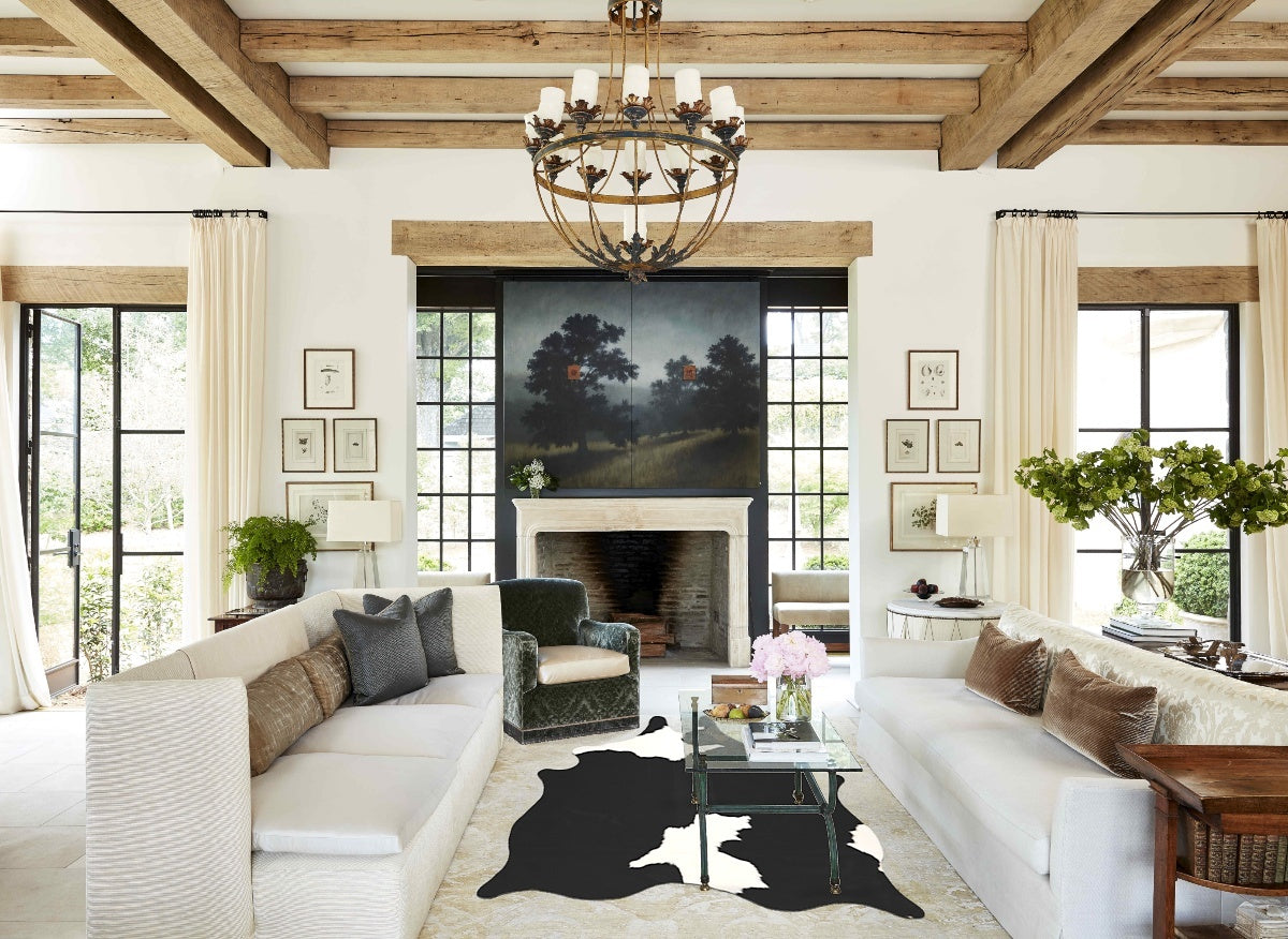 Black and White Cowhide Rug #B11448