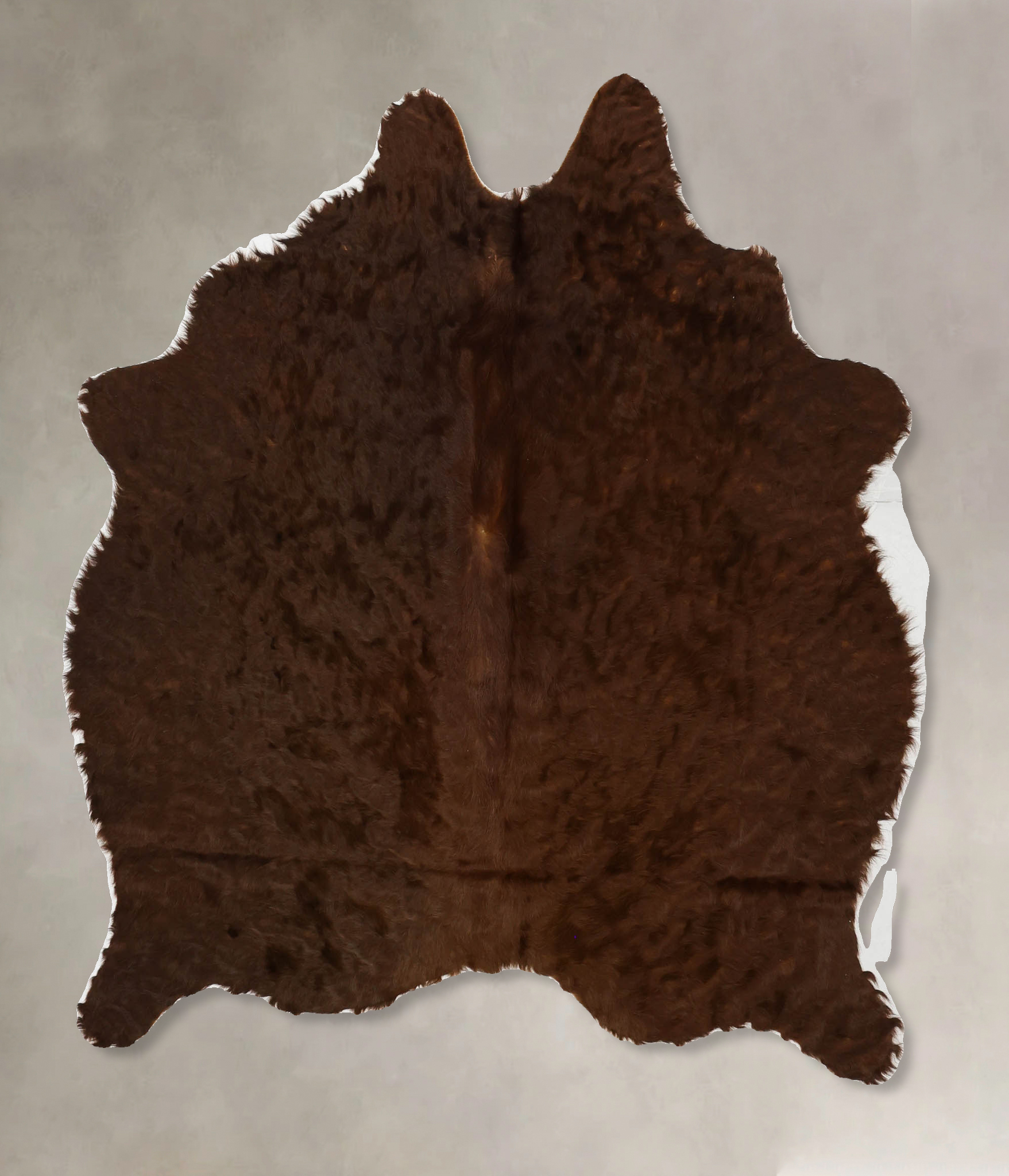 Solid Brown Cowhide Rug #B11449