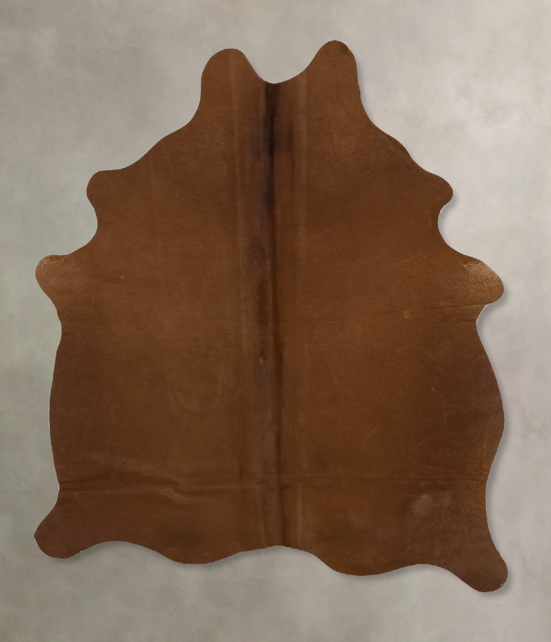 Solid Brown Cowhide Rug #B11451