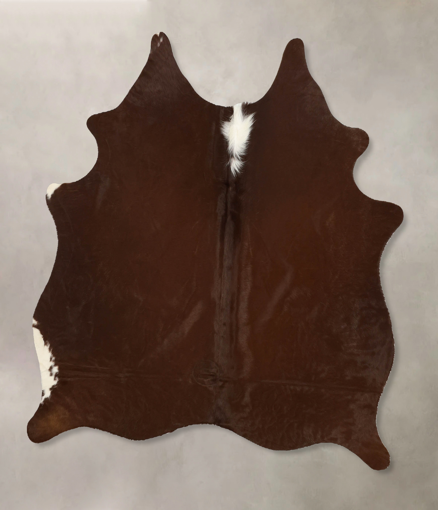 Solid Brown Cowhide Rug #B11452