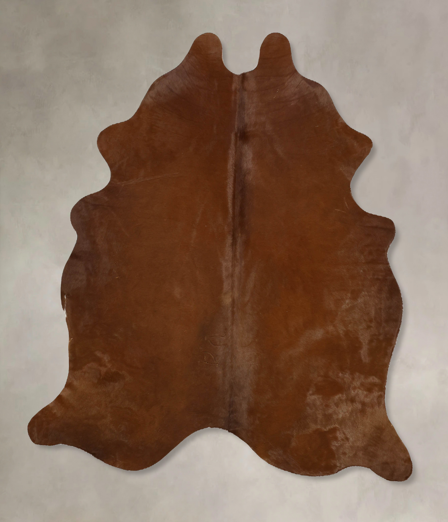 Solid Brown Cowhide Rug #B11453