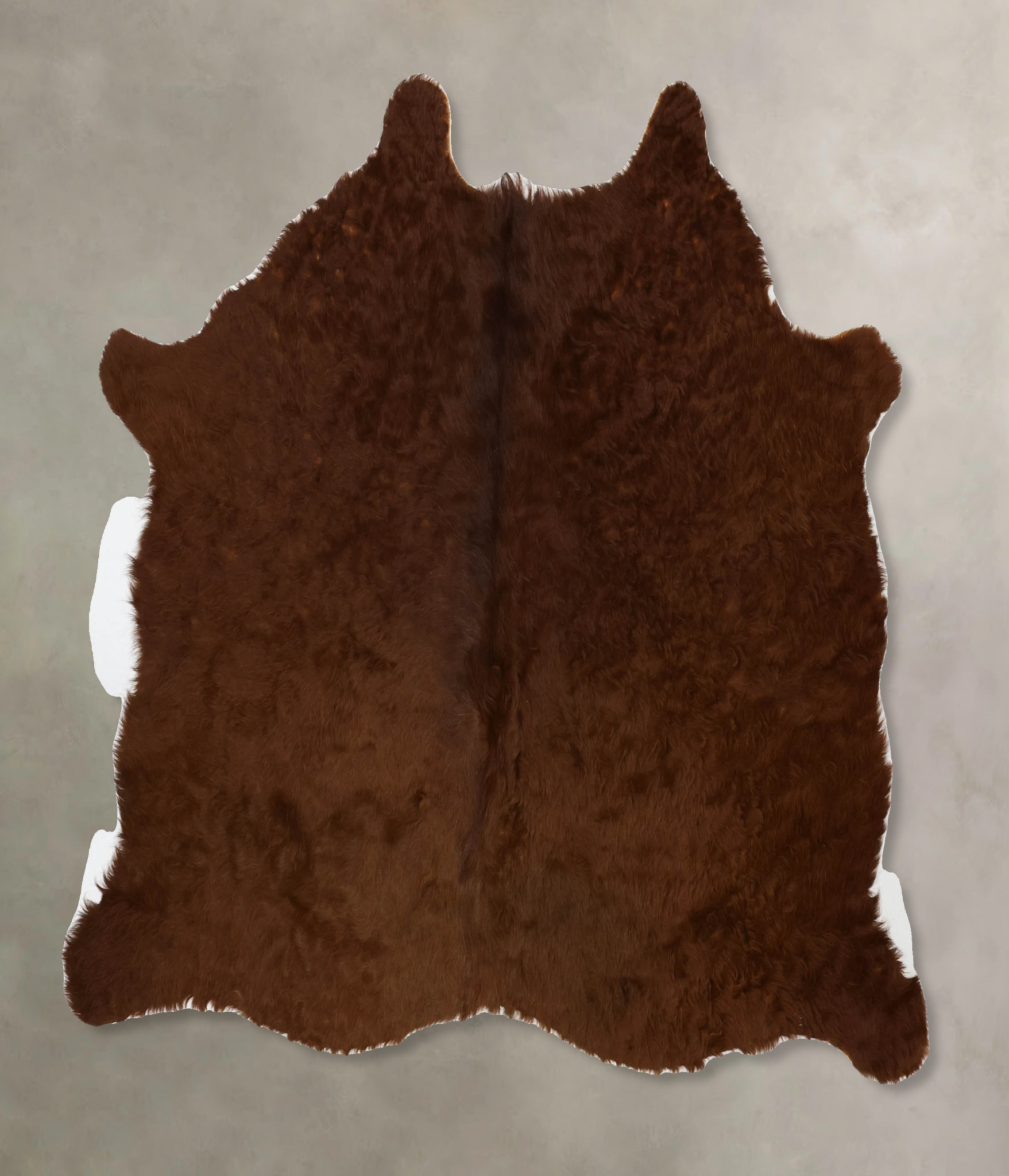 Solid Brown Cowhide Rug #B11454