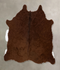 Solid Brown Medium Brazilian Cowhide Rug 5'3