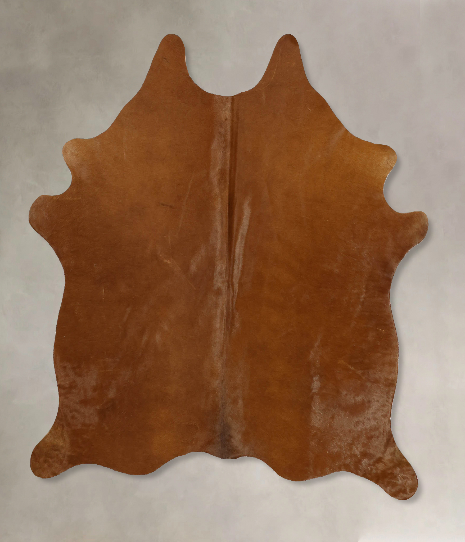 Solid Brown Cowhide Rug #B11455