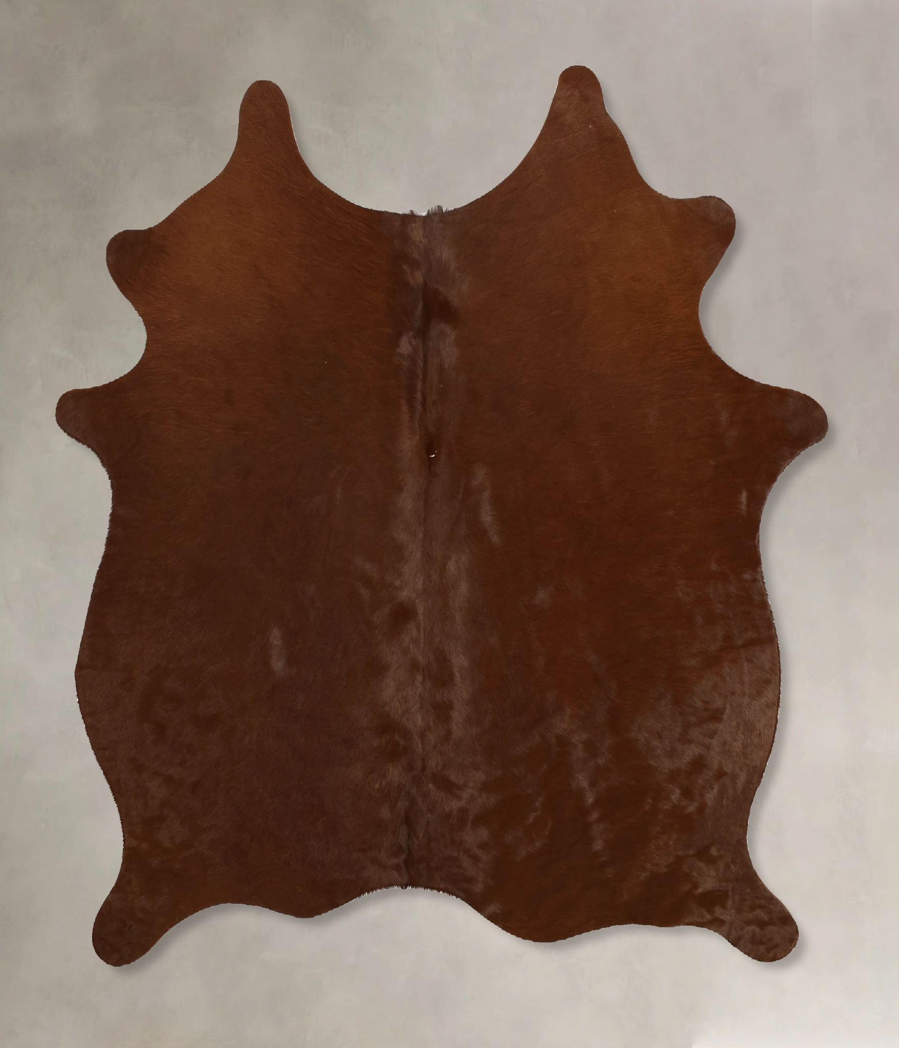 Solid Brown Cowhide Rug #B11457