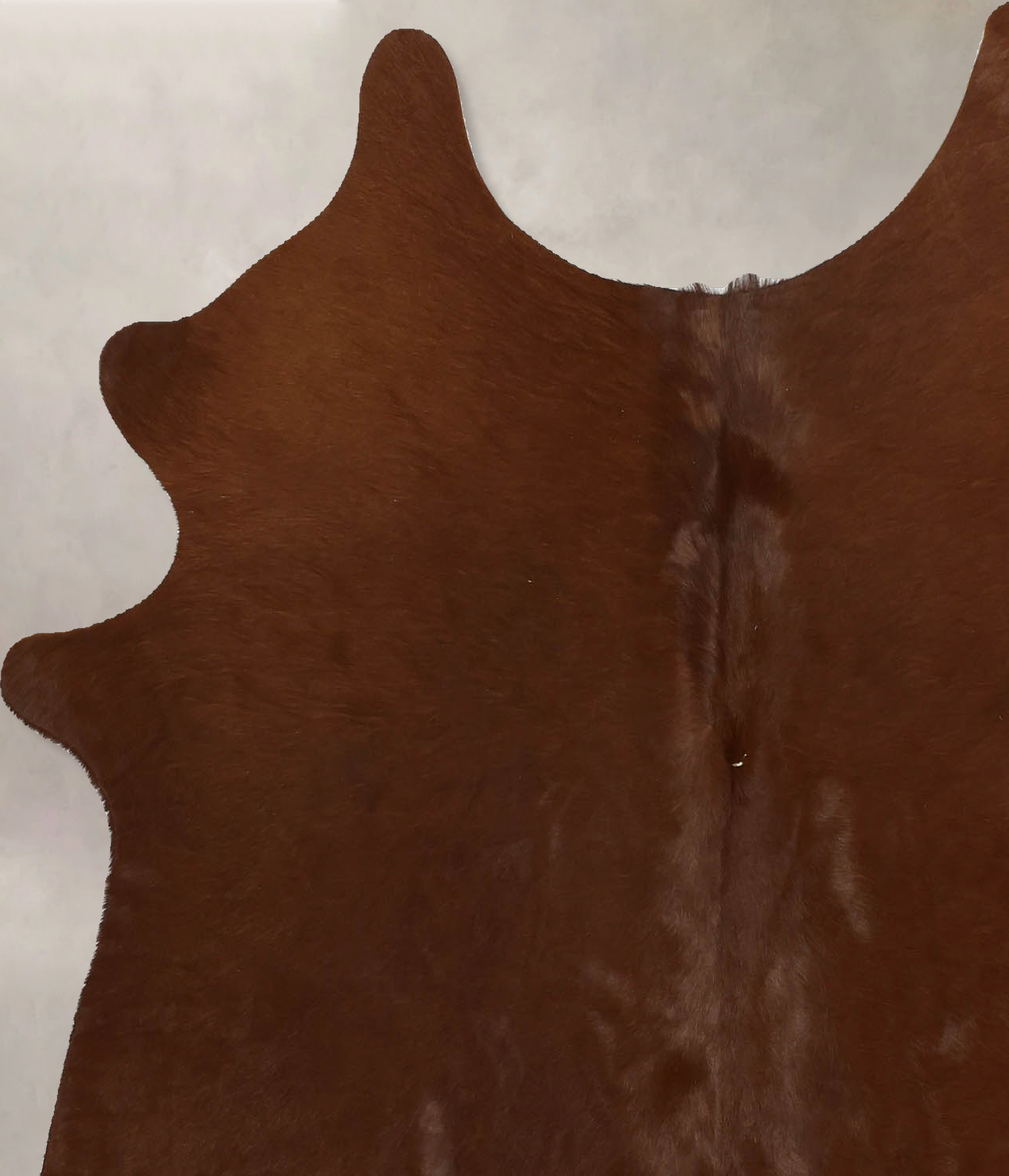 Solid Brown Cowhide Rug #B11457