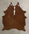 Brown and White Regular Medium Brazilian Cowhide Rug 5'8