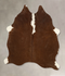 Brown and White Regular Medium Brazilian Cowhide Rug 5'1