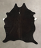 Solid Black Medium Brazilian Cowhide Rug 6'5