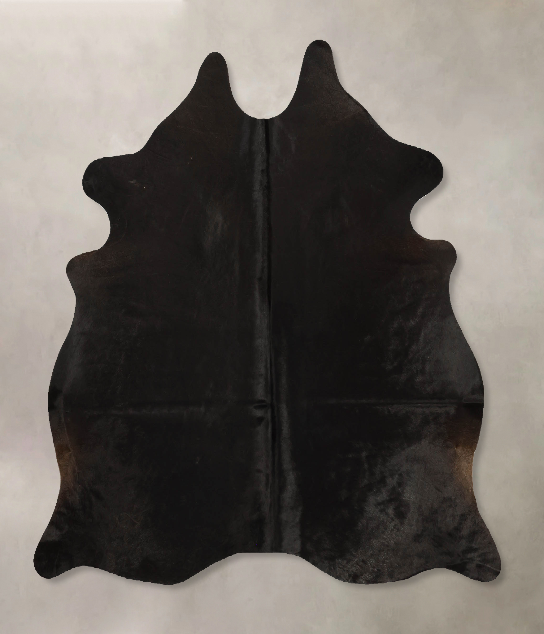 Solid Black Cowhide Rug #B11465