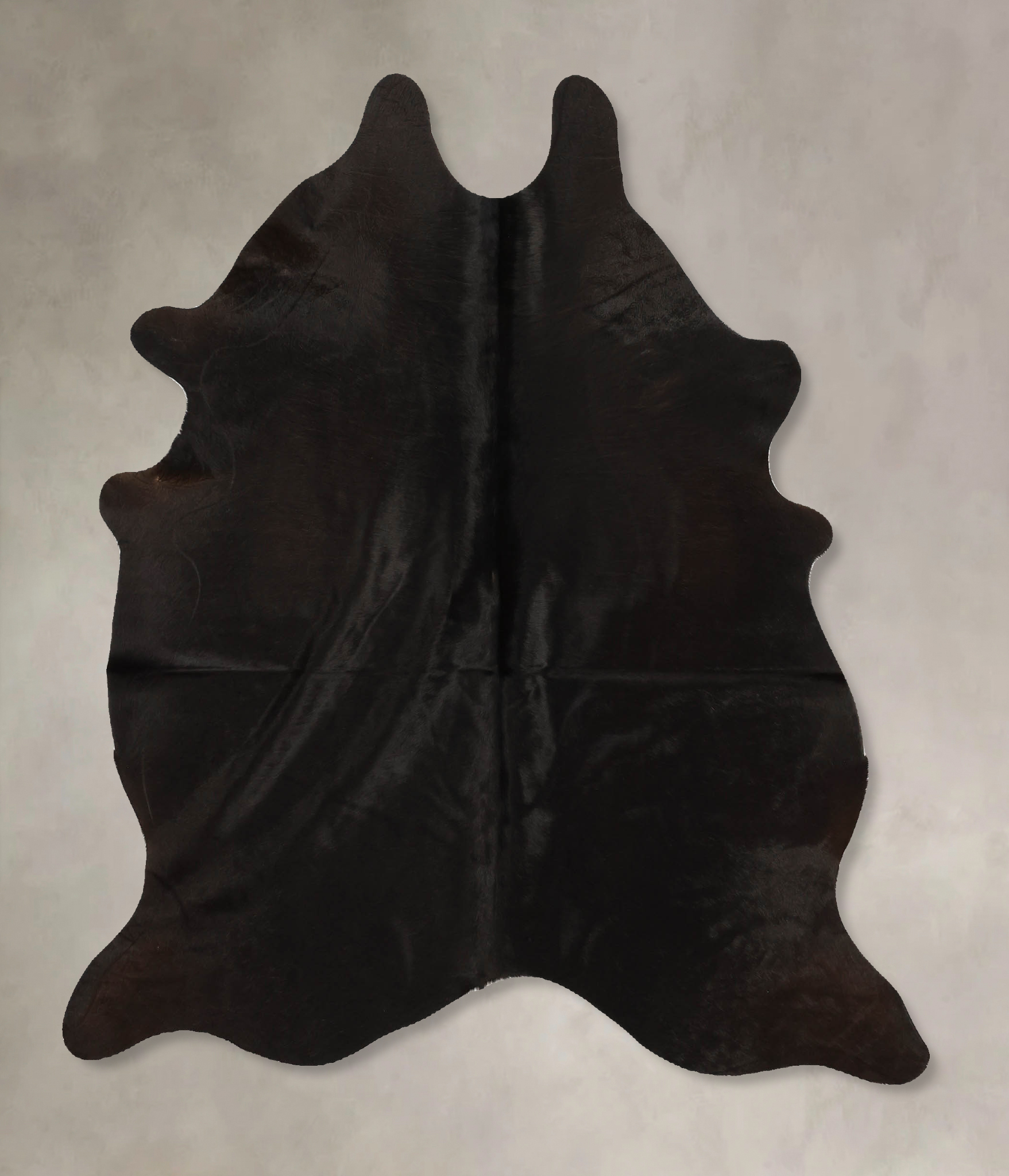 Solid Black Cowhide Rug #B11466