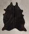 Solid Black Medium Brazilian Cowhide Rug 5'8