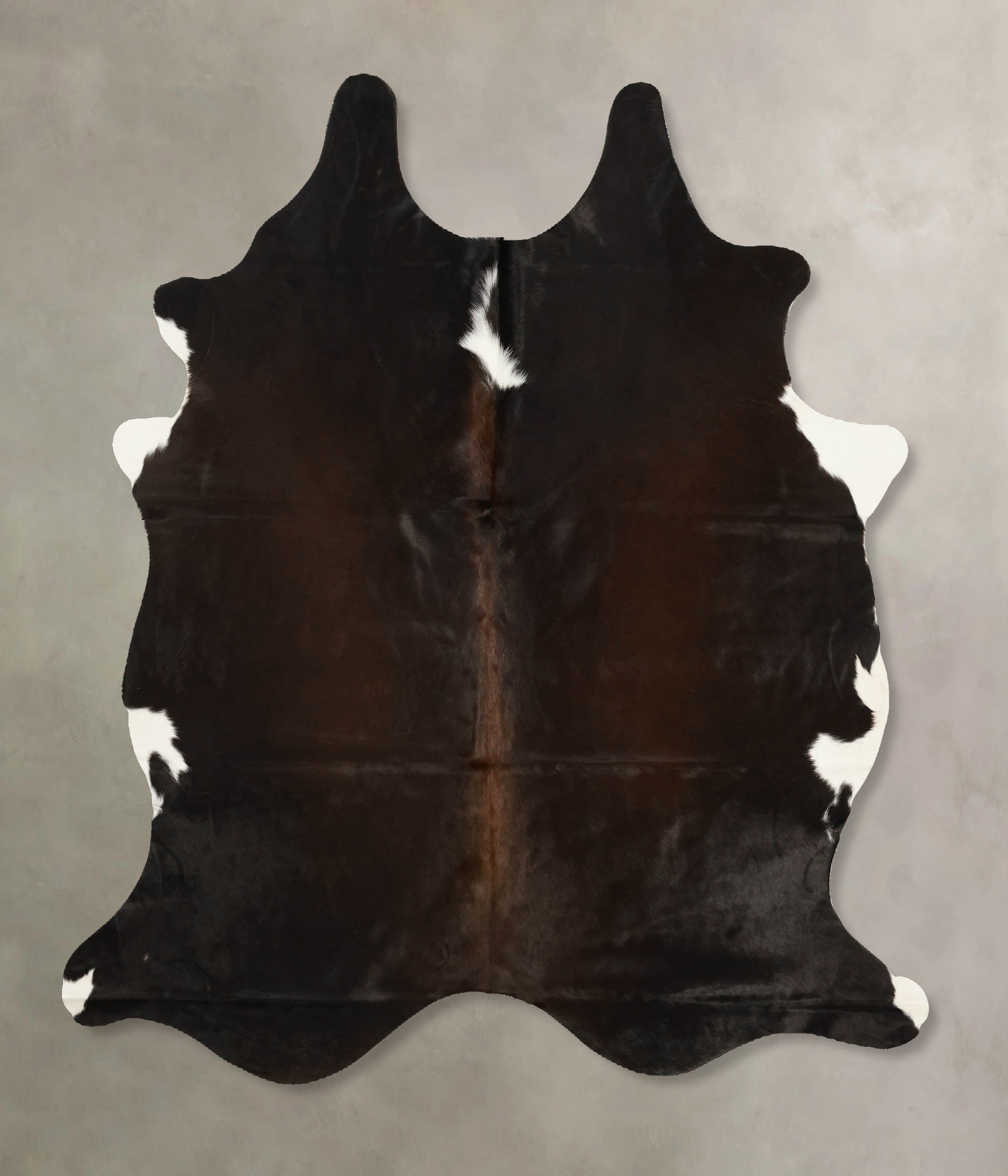 Chocolate and White Cowhide Rug #B11470