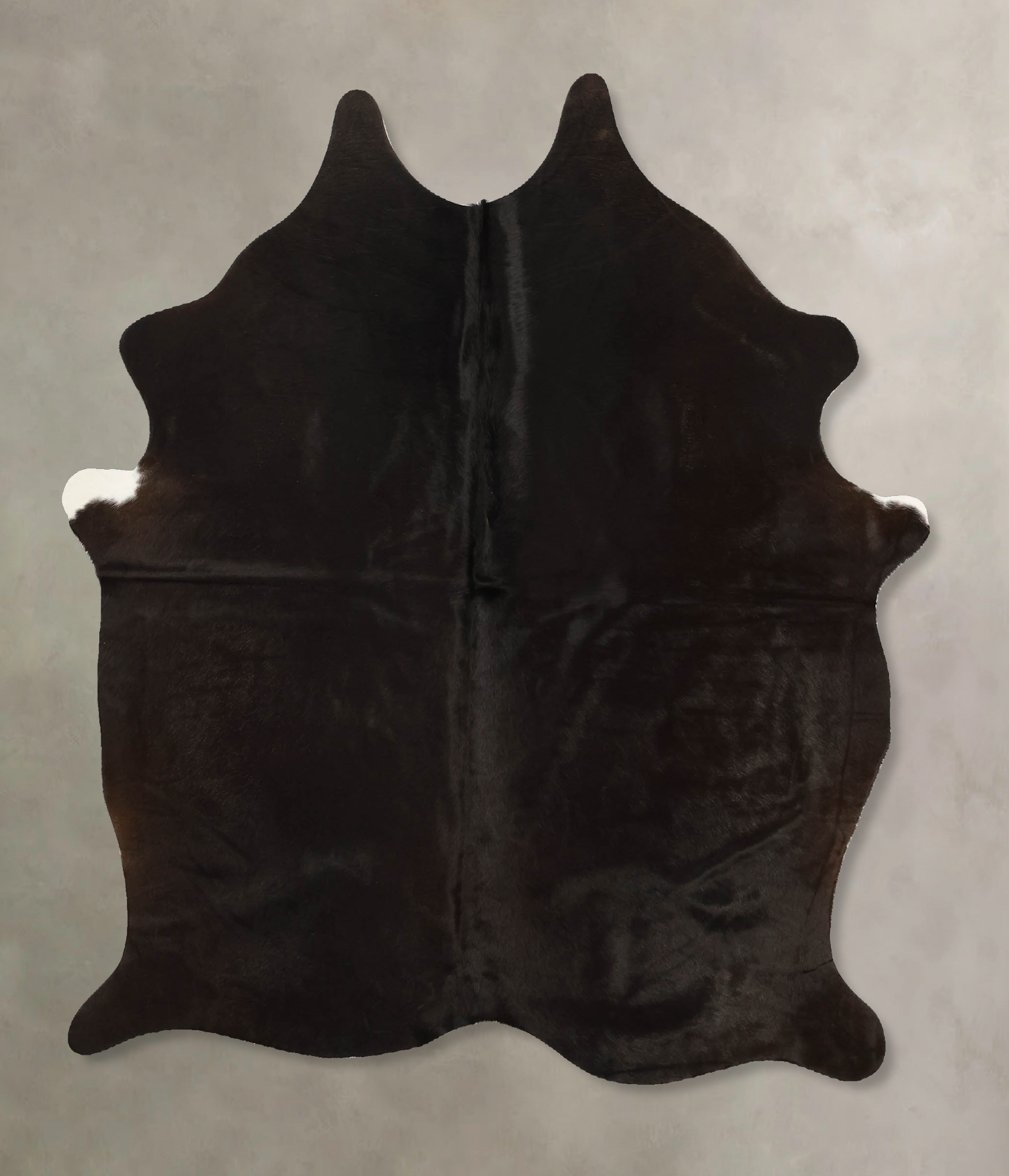 Solid Black Cowhide Rug #B11472