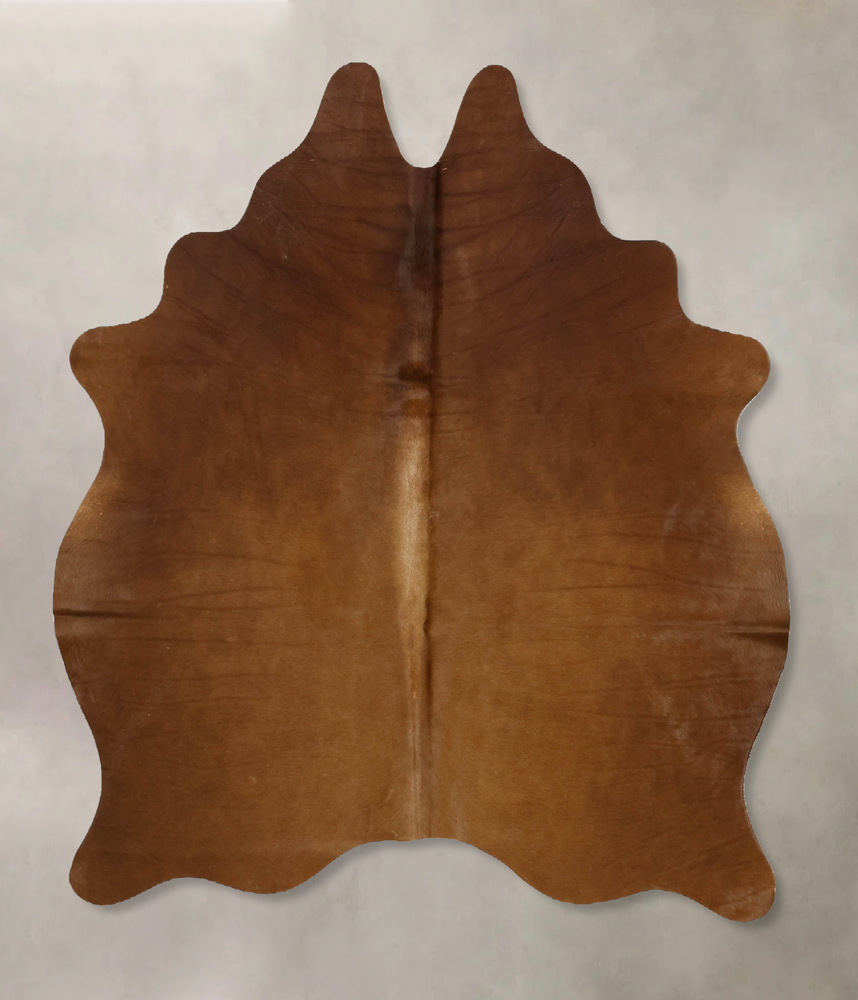 Solid Brown Cowhide Rug #B11475