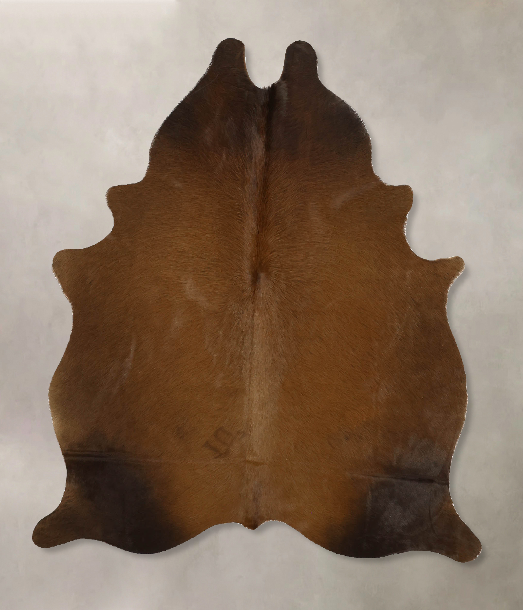 Solid Brown Cowhide Rug #B11476