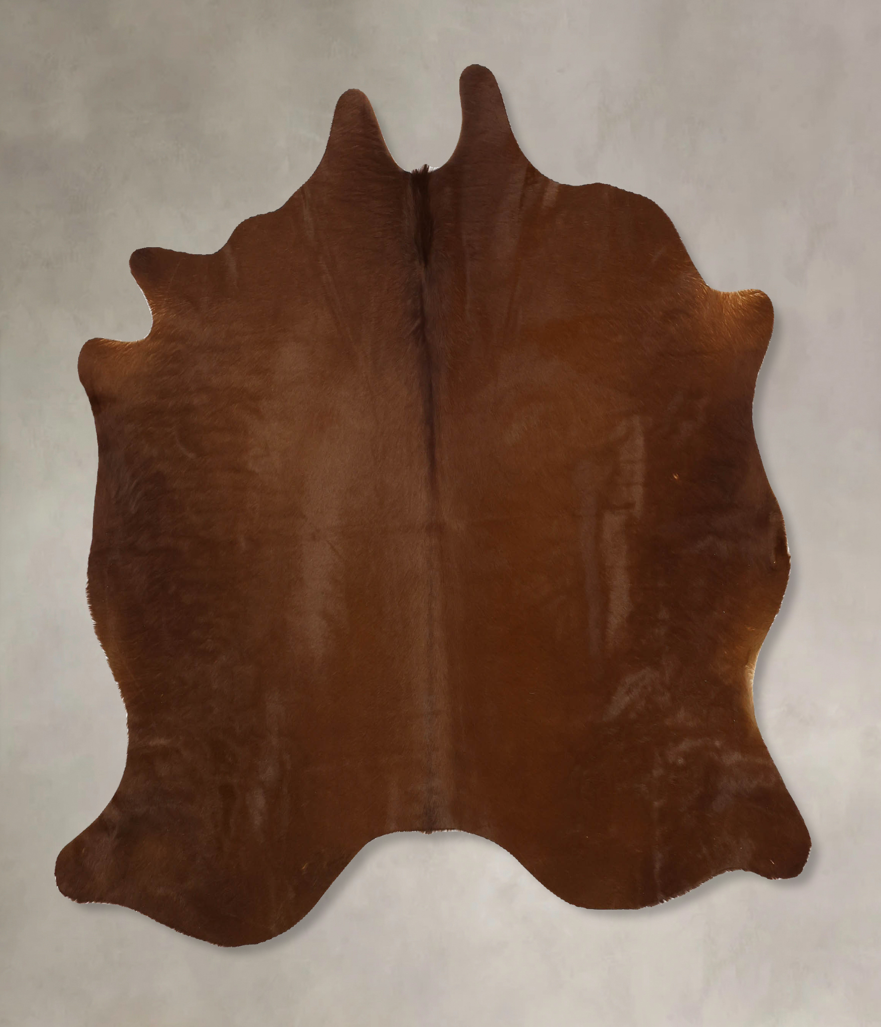 Solid Brown Cowhide Rug #B11482