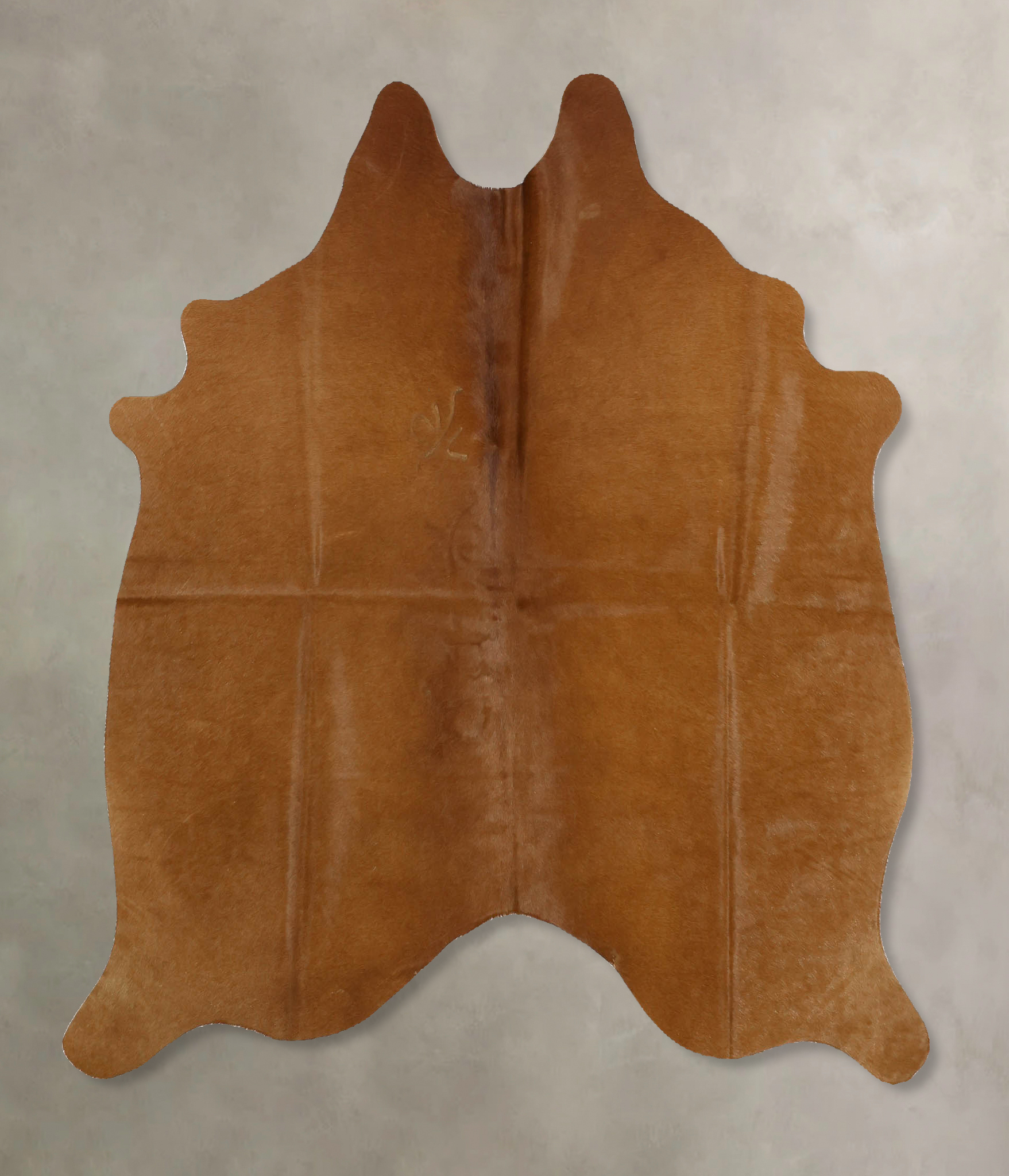 Solid Brown Cowhide Rug #B11486