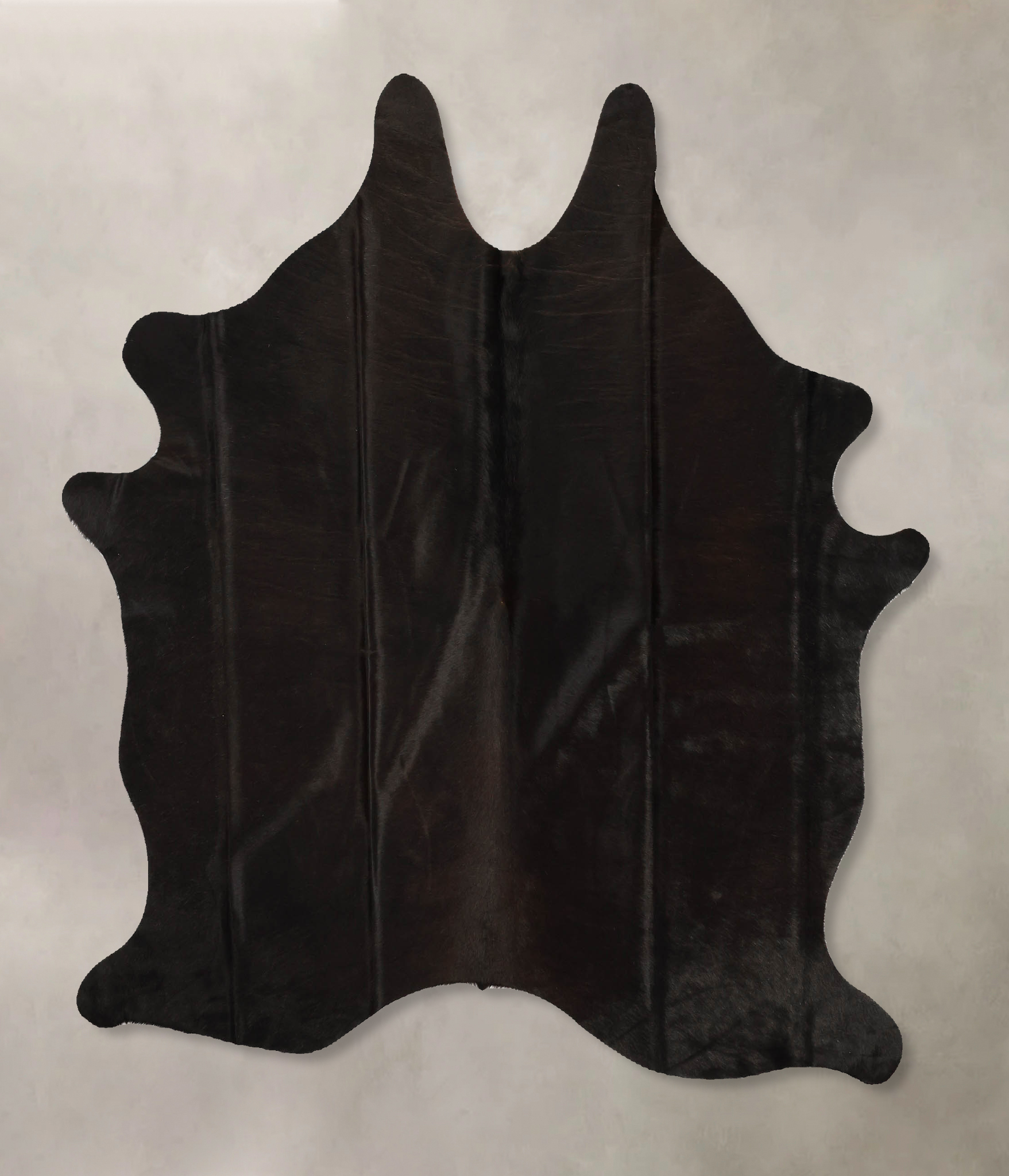 Solid Black Cowhide Rug #B11489