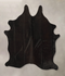 Solid Black Medium Brazilian Cowhide Rug 5'7