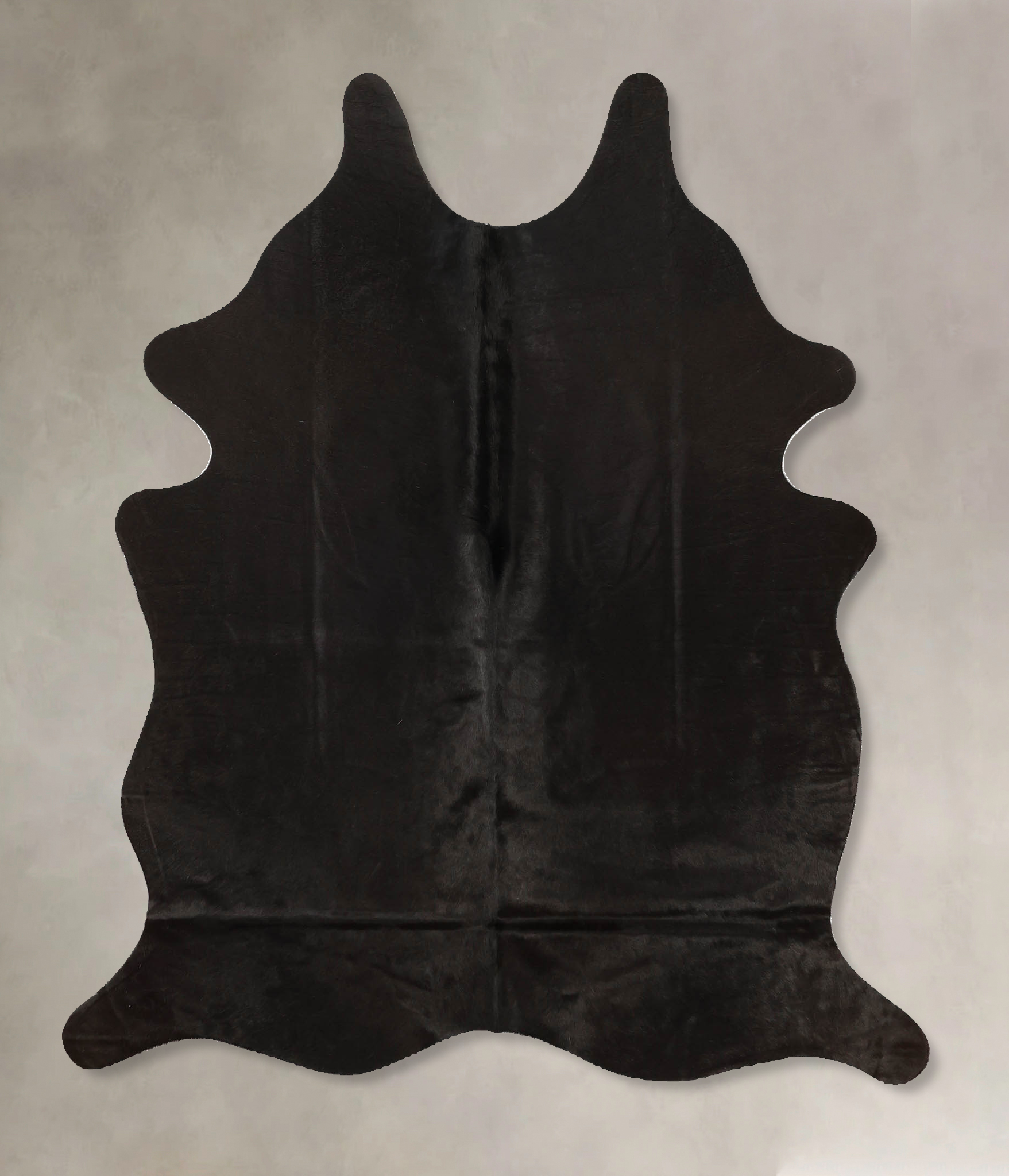 Solid Black Cowhide Rug #B11490