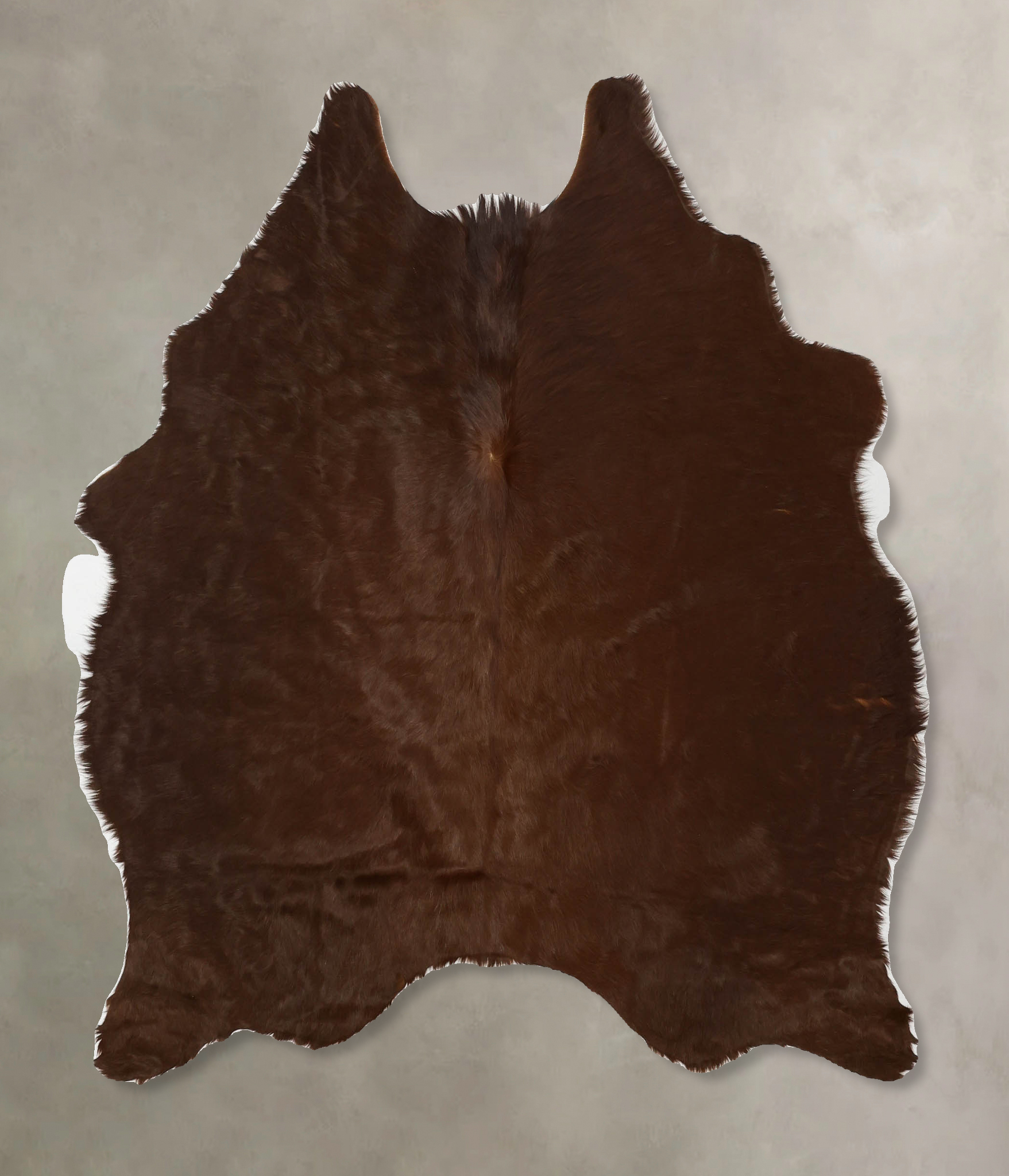 Solid Brown Cowhide Rug #B11492