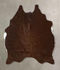 Solid Brown Medium Brazilian Cowhide Rug 5'1