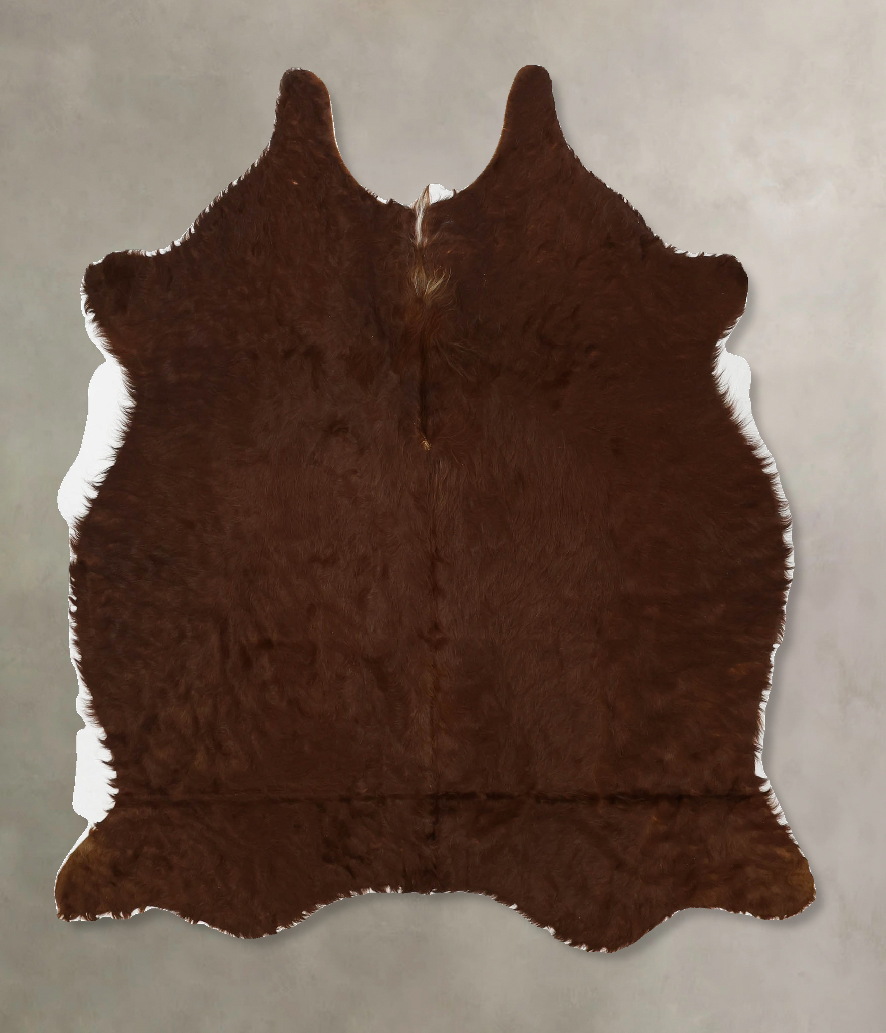 Solid Brown Cowhide Rug #B11496