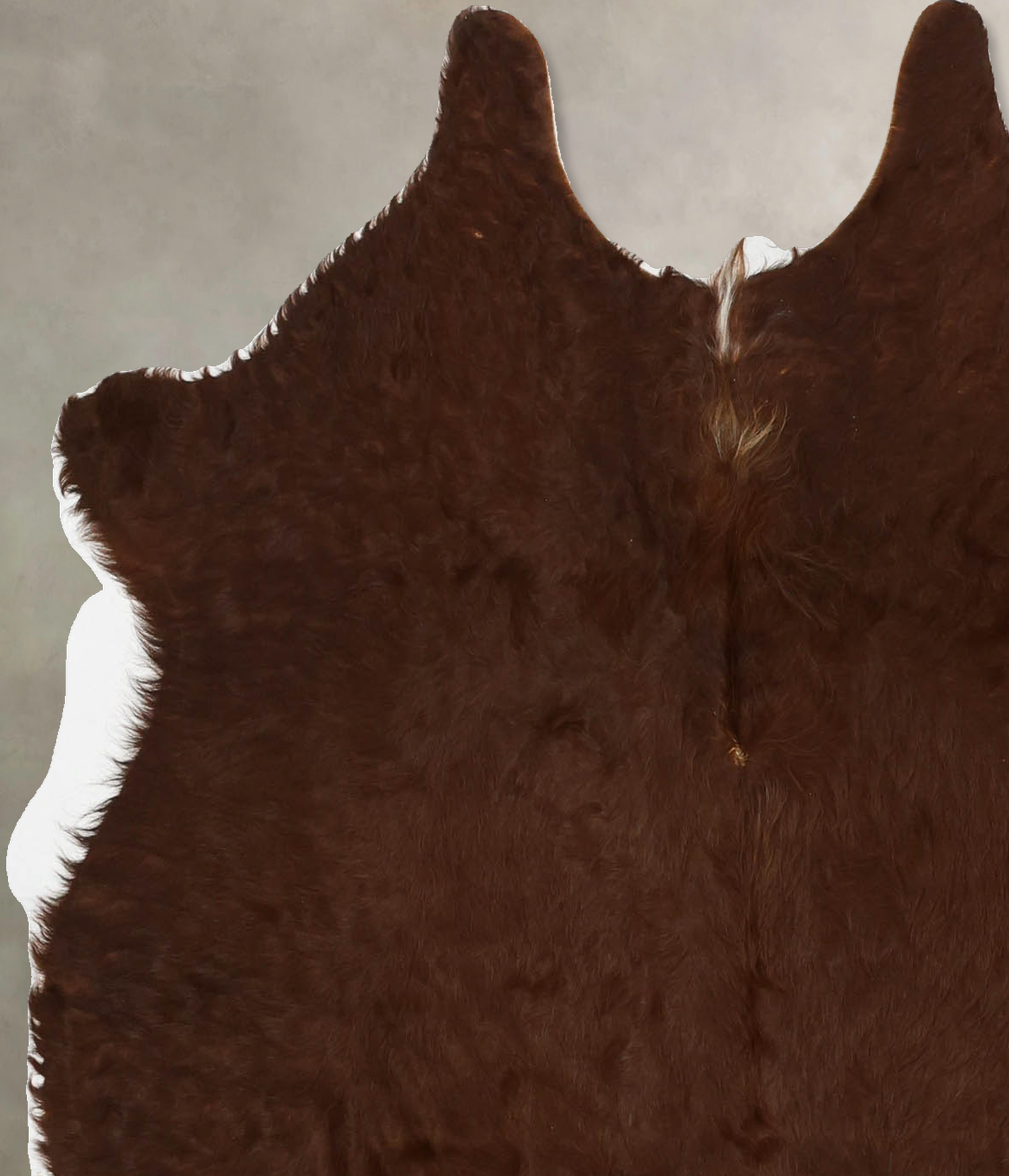 Solid Brown Cowhide Rug #B11496