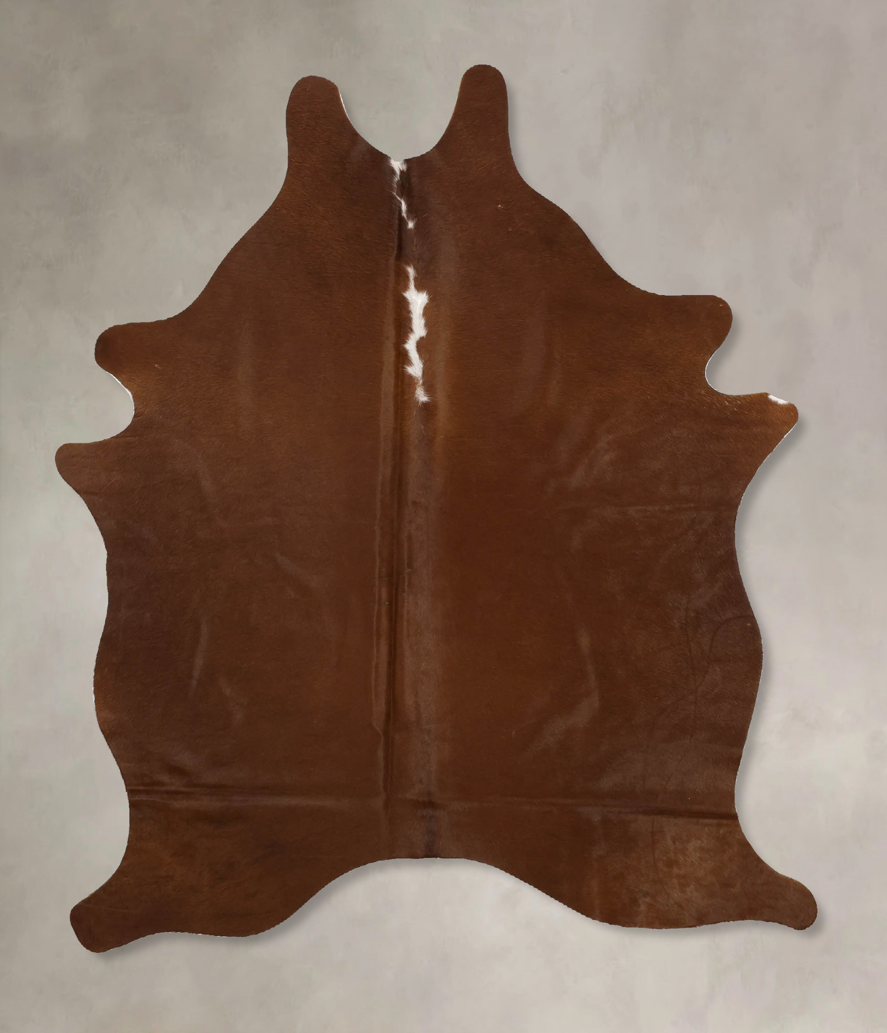 Solid Brown Cowhide Rug #B11497