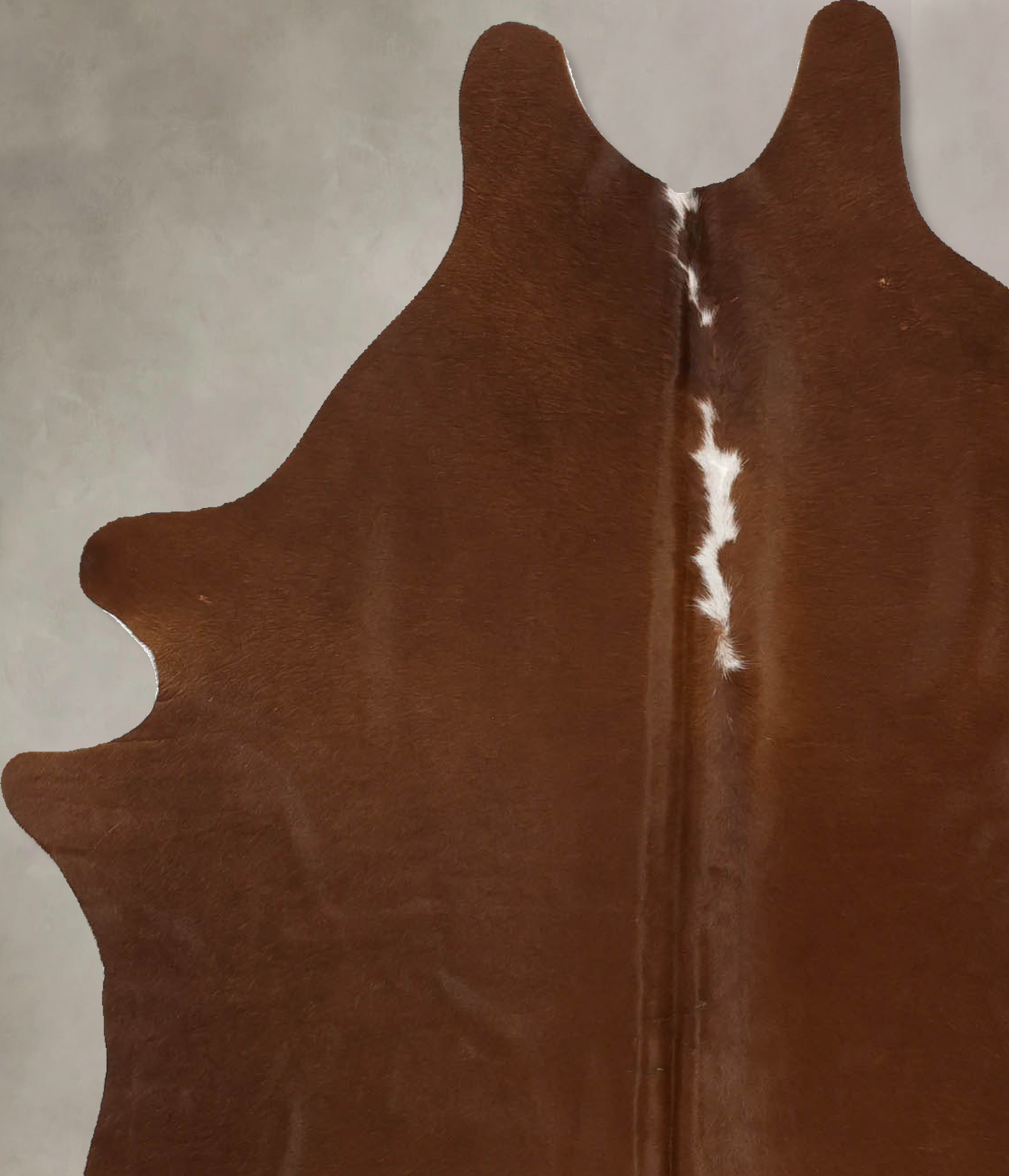 Solid Brown Cowhide Rug #B11497